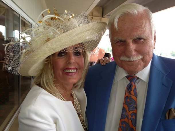 Coach Schnelly and his wife, Beverlee, celebrated their 55th wedding anniversary at the 2013 Kentucky Derby. 